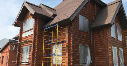 Герметизация деревянного дома — работа Wood Professional