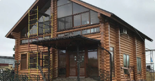 Шлифовка и покраска сруба в Казани